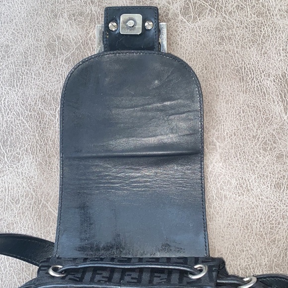 Fendi small zucchino canvas drawstring baguette - Picture 13 of 16